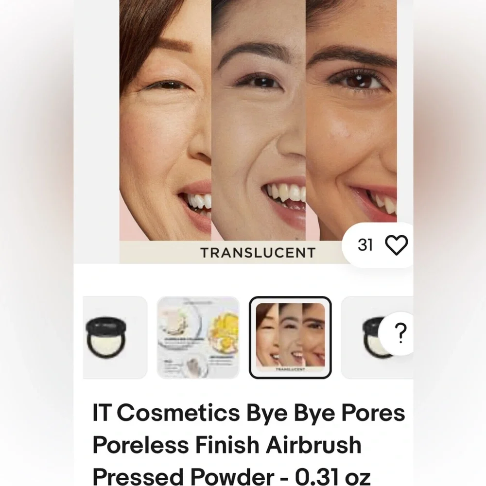 It BYE BYE PORES pressed airbrush finish press powder net weight 0.31 oz. /9.0g